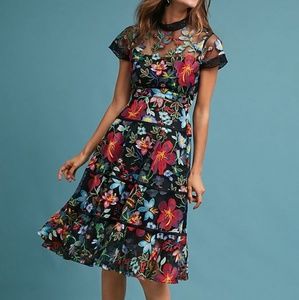 Anthrpologie Vone embroidered dress